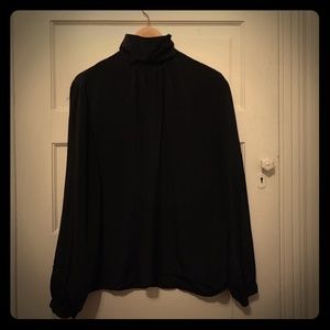 Black Satin Blouse